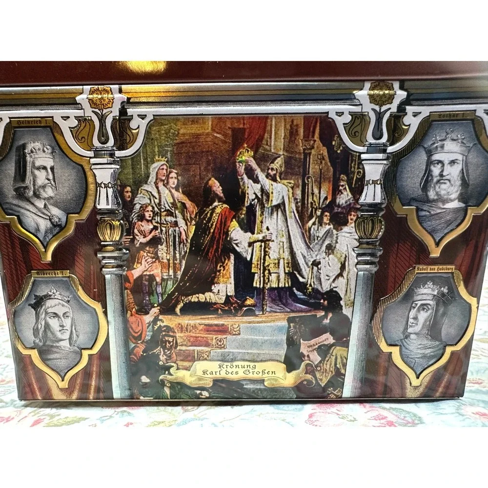 Lebkuchen-Schmidt German Emperors Kaiserburg Nuremberg Large Collectible Tin